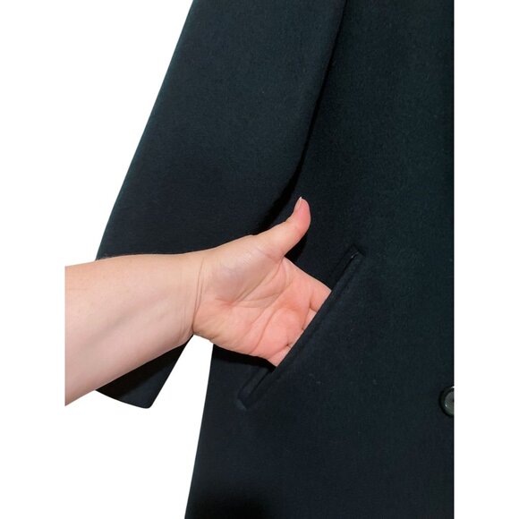 Vintage Womens Wool Overcoat XL Double Breasted Minimalist Capsule 100% Wool USA - Picture 3 of 9